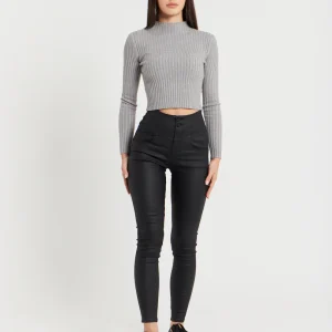Pantalon boutonnage double Noir