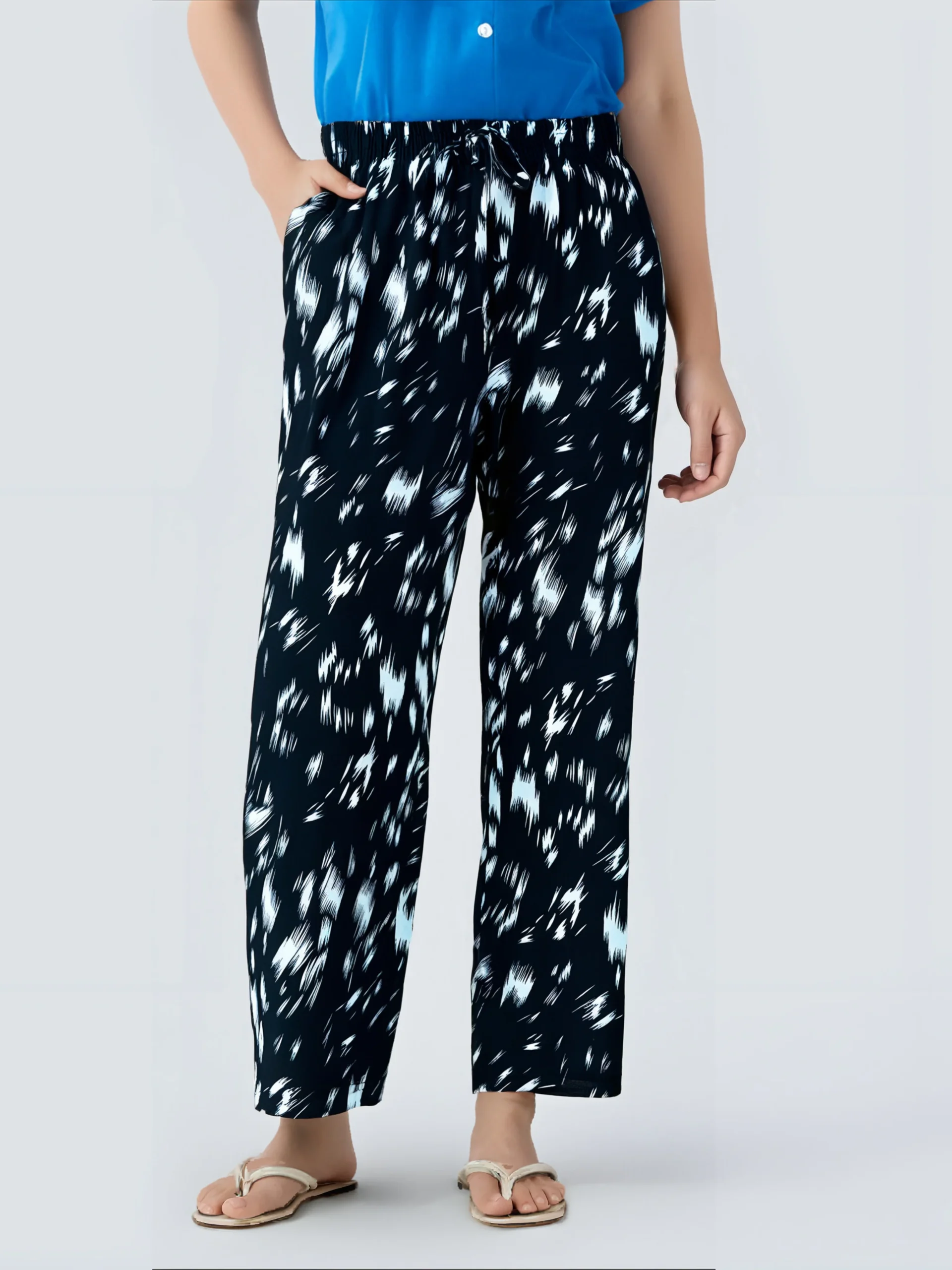 Pantalon Décontracté Imprimé Abstrait – Image 4