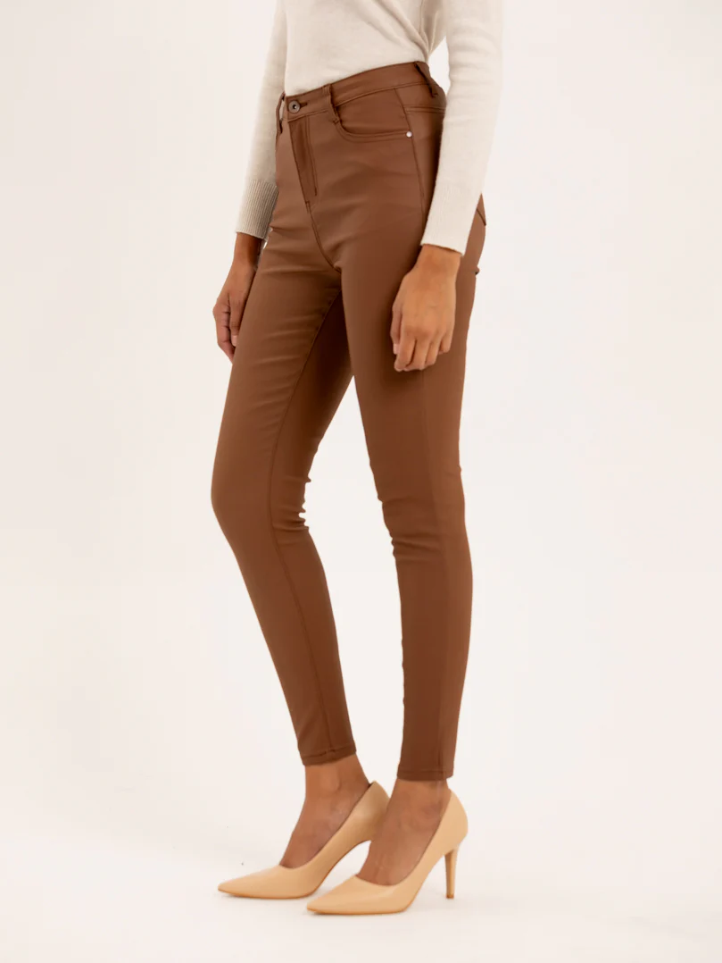 Pantalon skinny noir simili cuir mat – Image 7