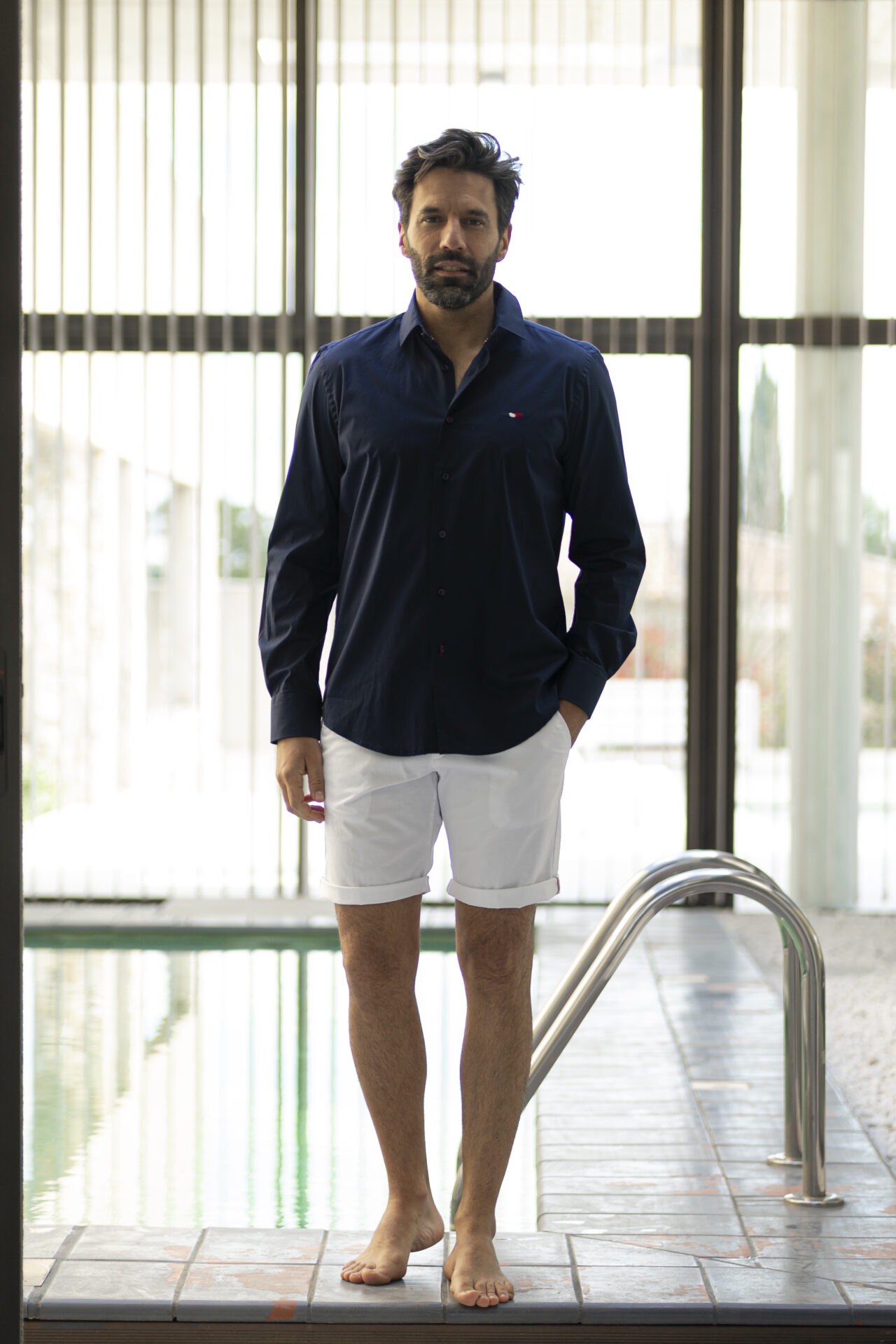 Chemise en coton NOLAN Marine