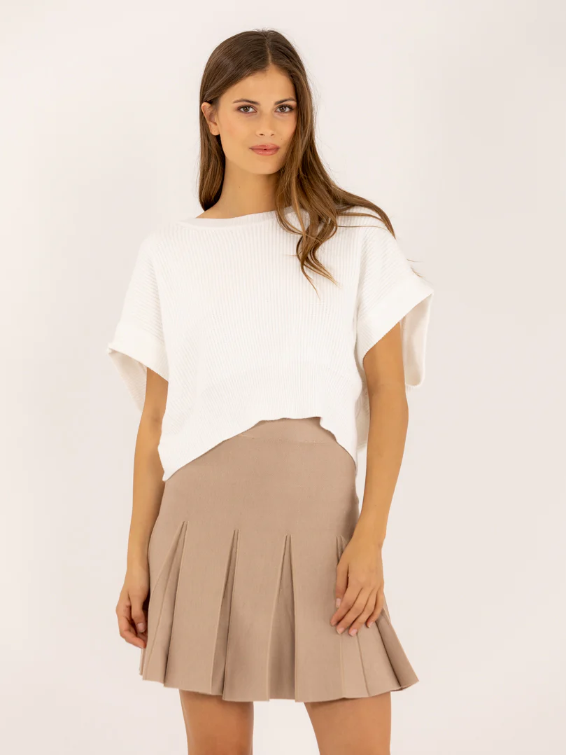 Pull sans manches en maille à épaules larges – Image 5