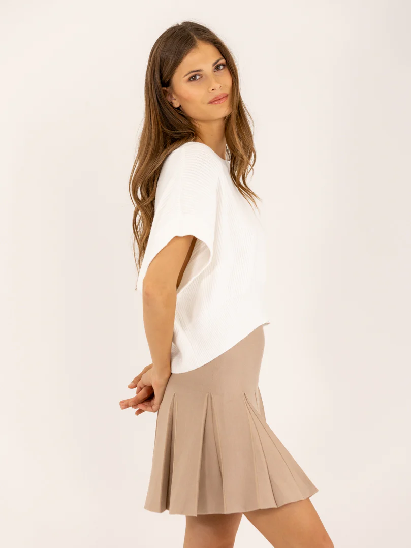 Pull sans manches en maille à épaules larges – Image 6