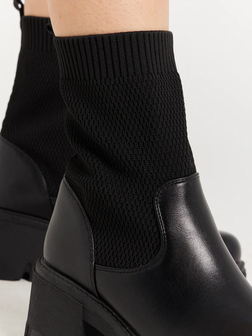 Bottines tendances bi matière