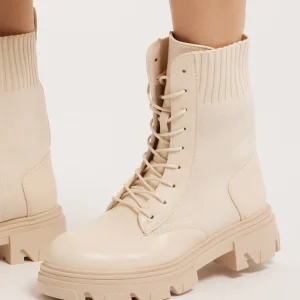 Bottines chaussettes bi matière