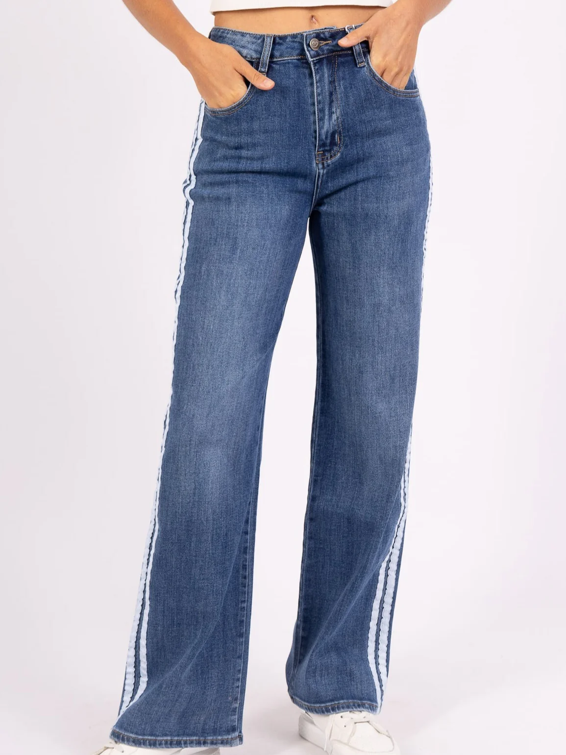 Jean Large à Bandes Latérales – Le Must-Have Street