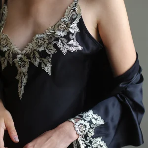 Amour Nuisette dos croisé Noir 19 mommes