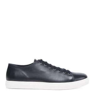 Leather Tennis Shoe in Navy