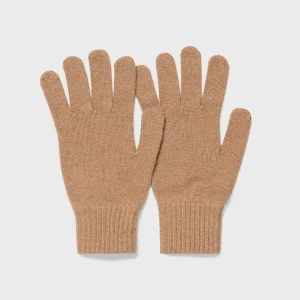 Cashmere Knitted Glove in Brown Melange