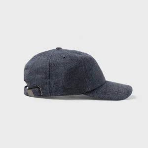 Cotton Linen Twill  Cap in Denim Blue