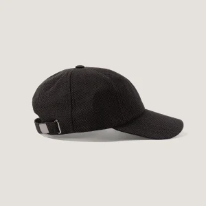 Men's Textured Wool Cap in Truffle