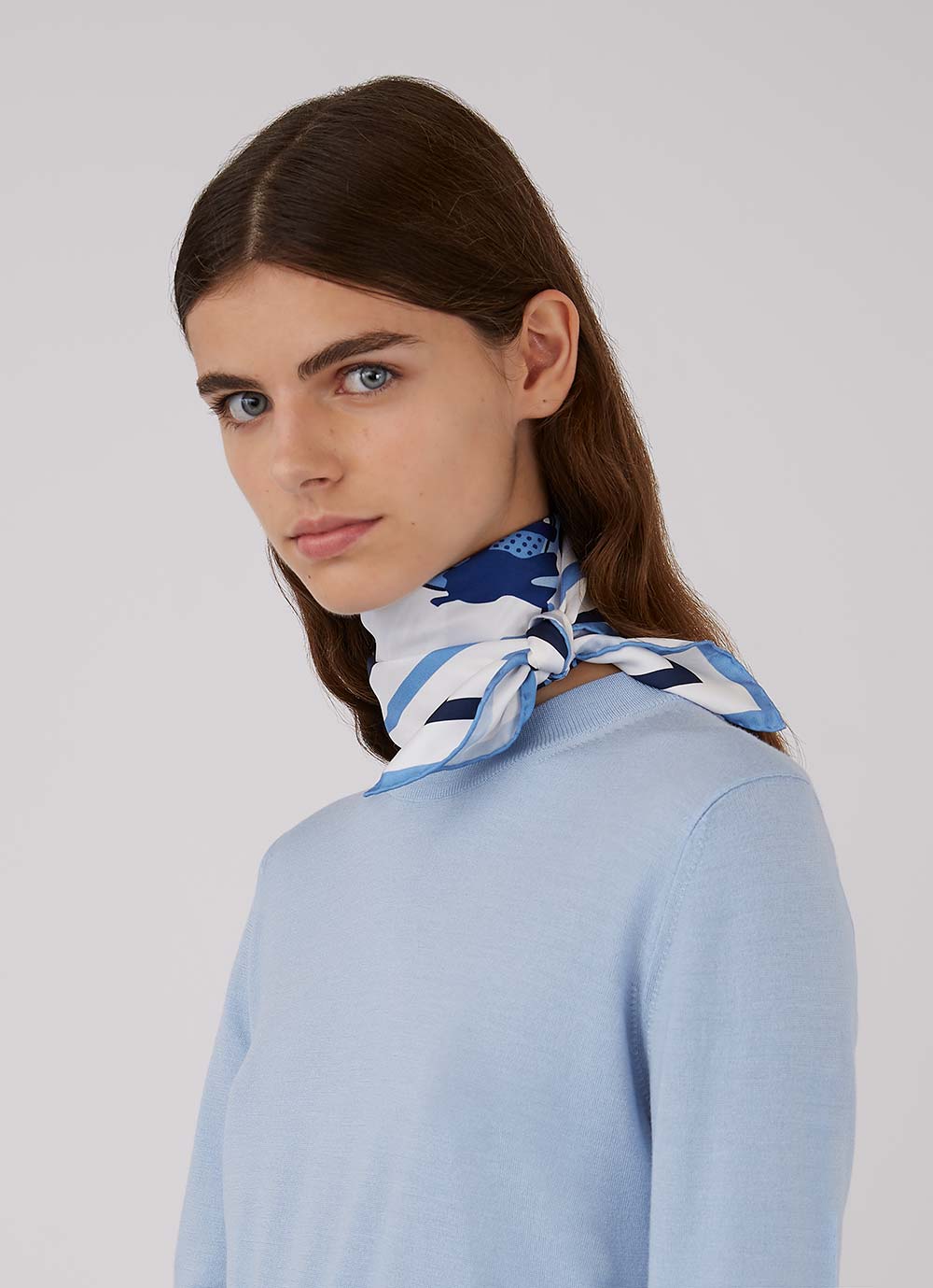 Women&rsquo;s Printed Silk Scarf in Archive Palm Tree