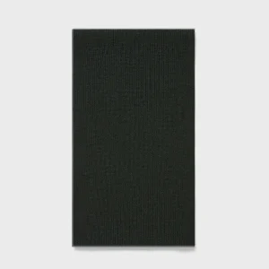 Cashmere Ribbed Scarf in Dark Green