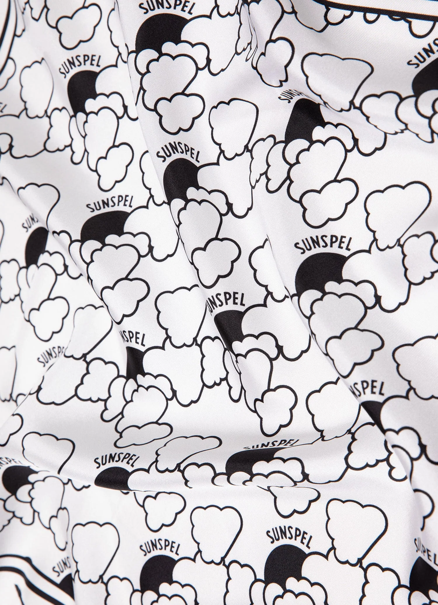 Women's Silk Scarf in Ecru Mini Archive Print – Image 3