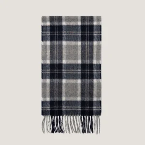 Cashmere Scarf in Navy Check