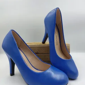 Escarpins Bout Rond Bleus