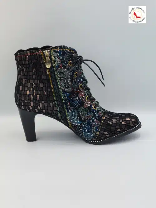 Bottines Alcbaneo Noir Bleu – Image 4