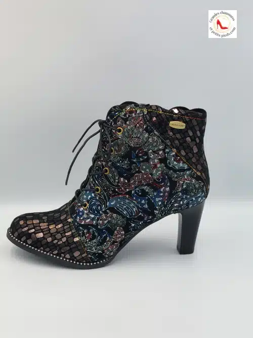 Bottines Alcbaneo Noir Bleu