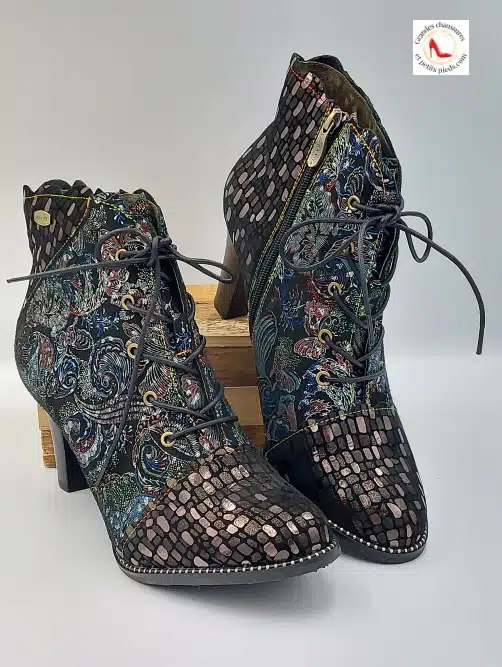 Bottines Alcbaneo Noir Bleu