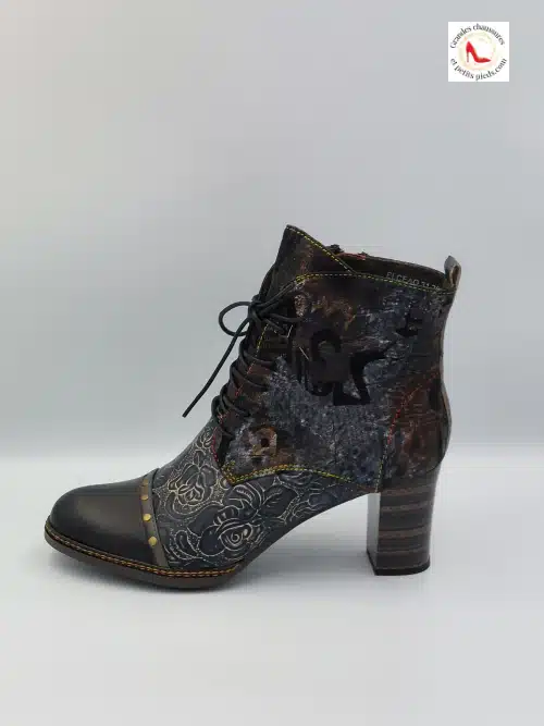 Bottines Elceao Noir et Or