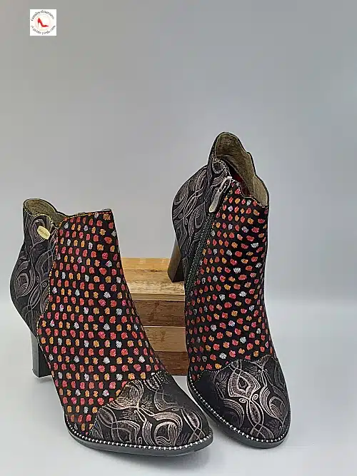 Bottines Albane Cuir Rouge