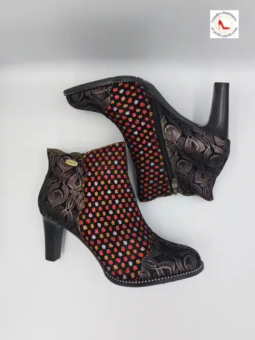 Bottines Albane Cuir Rouge
