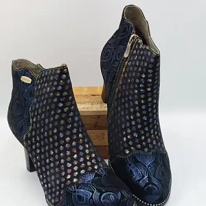Bottines Albane Cuir Bleu