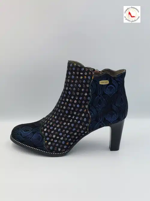Bottines Albane Cuir Bleu