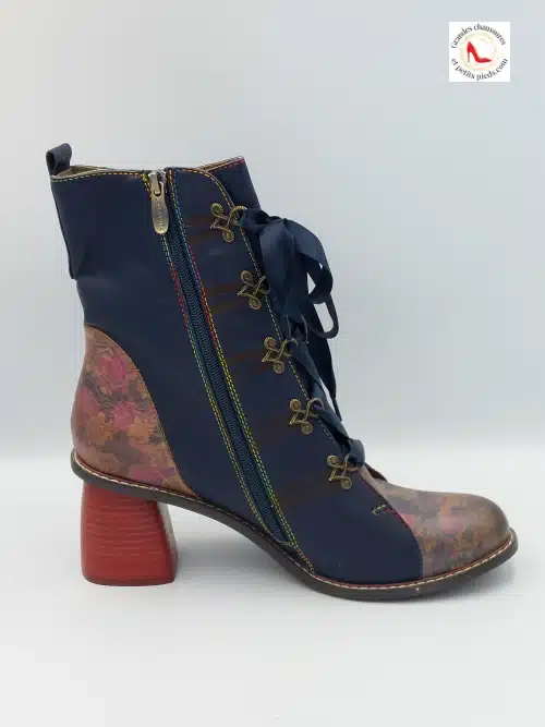 Bottines Evcao Cuir Bleu – Image 4
