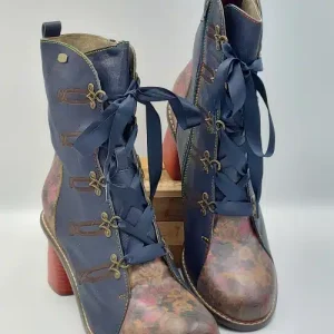 Bottines Evcao Cuir Bleu