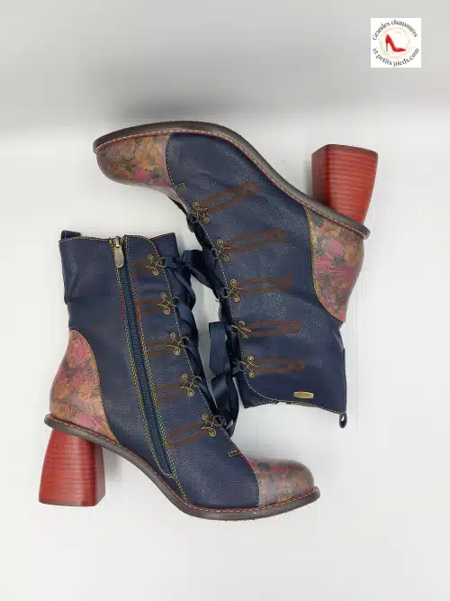 Bottines Evcao Cuir Bleu