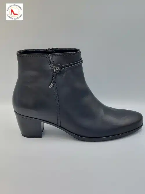 Bottines Noires Cuir Lisse