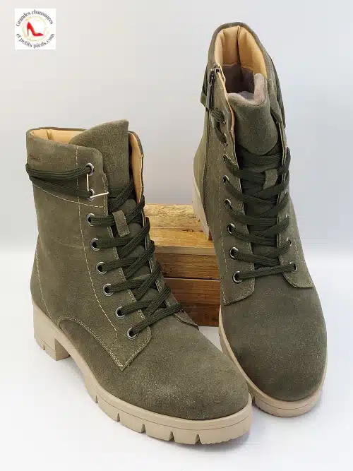Boots Kaki Cuir