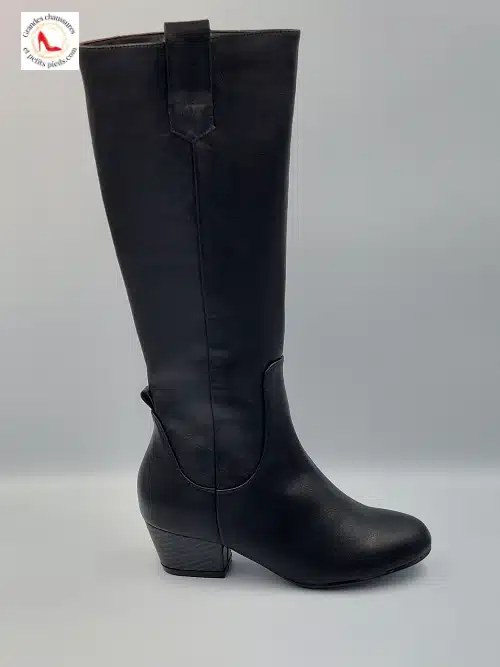 Bottes Lisses Noires