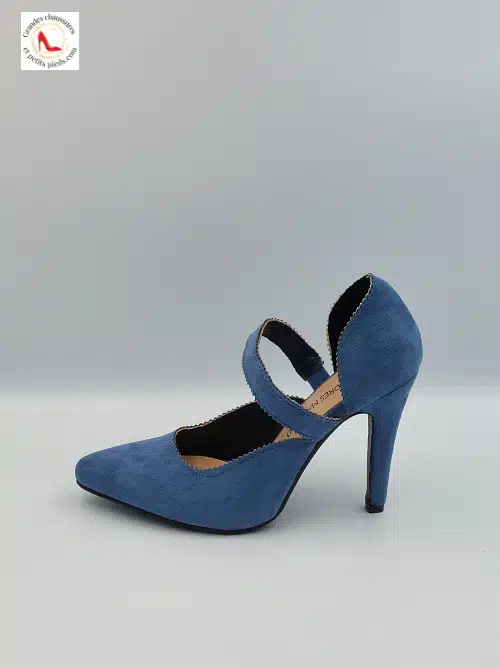 Escarpins Style Mary Jane Bleu