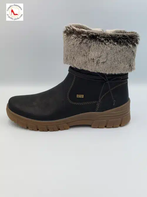 Bottines Noires Fourrure Synthétique – Image 4