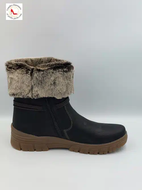 Bottines Noires Fourrure Synthétique – Image 3