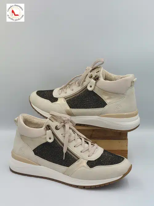 Sneakers Beiges Noires