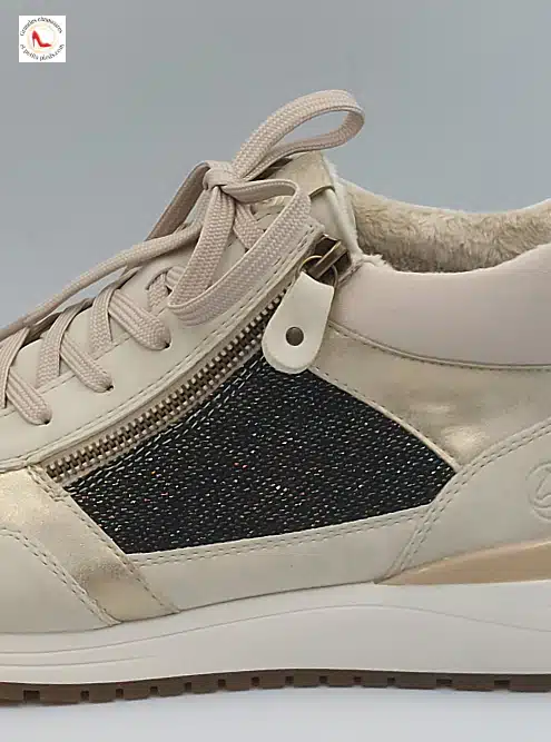 Sneakers Beiges Noires – Image 5