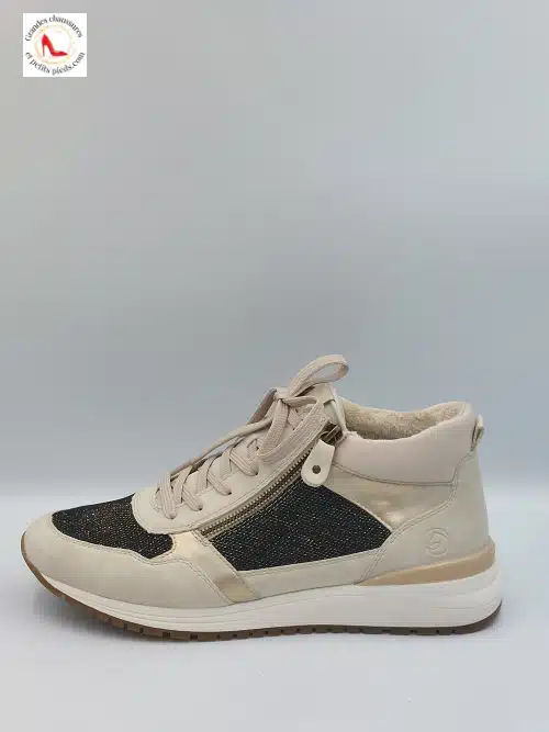 Sneakers Beiges Noires – Image 3