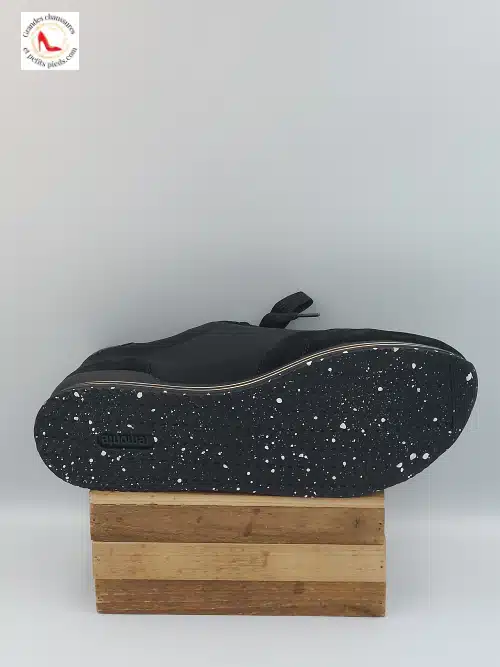Sneakers Cuir Textile Noir – Image 6