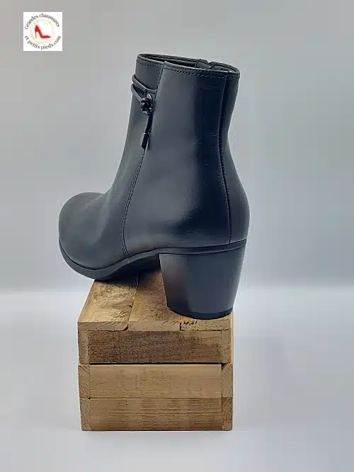 Bottines Noires Cuir Lisse – Image 6
