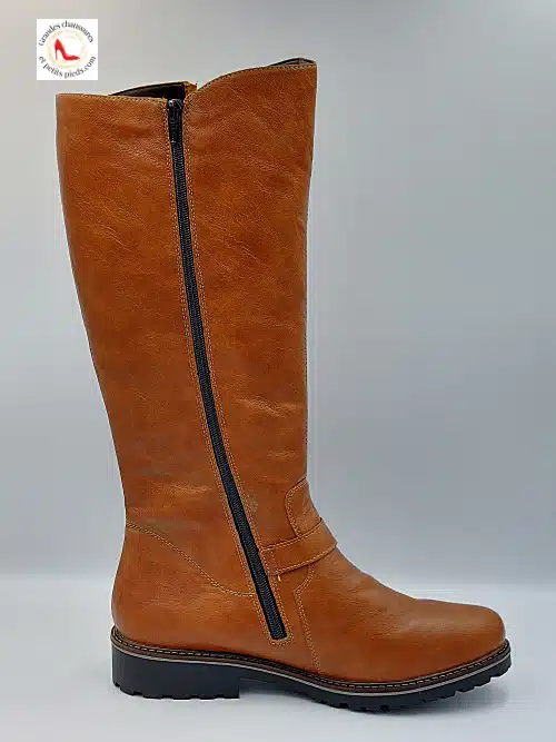Bottes Marron Similicuir Souple – Image 4
