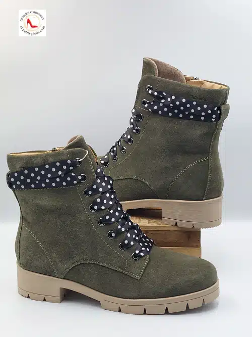 Boots Kaki Cuir