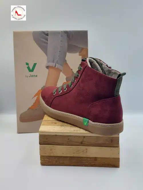 Baskets Montantes Végan Bordeaux – Image 4