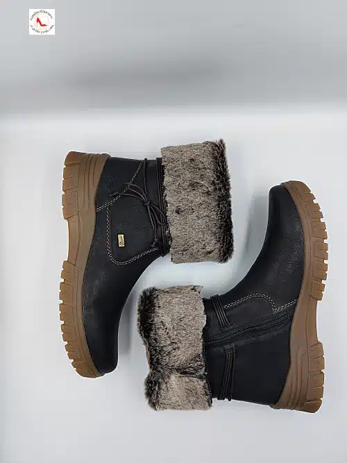 Bottines Noires Fourrure Synthétique – Image 7