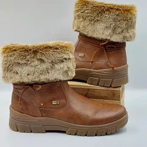 Bottines Marron Fourrure Synthétique