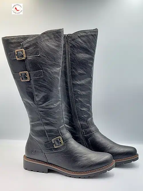 Bottes Noires Similicuir Souple