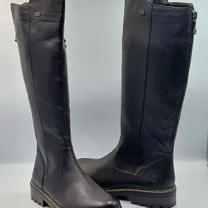 Bottes en Cuir Souple Noir