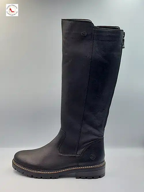 Bottes en Cuir Souple Noir