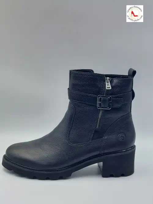 Bottines Cuir Souple Noir